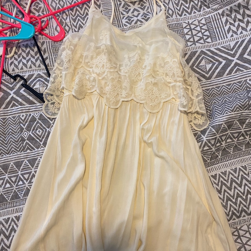 Off white mini dress